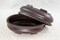 2 Oval Heavy Duty Plastic Bonsai / Succulent Pot + Mesh 7"x 4.5"x 2" Dark Brown